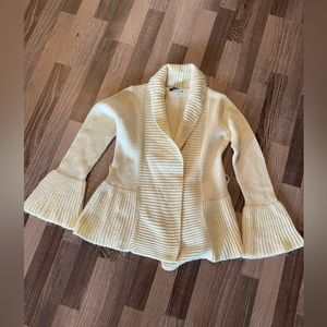 Beautiful Ivory Italian Knit Cardigan
